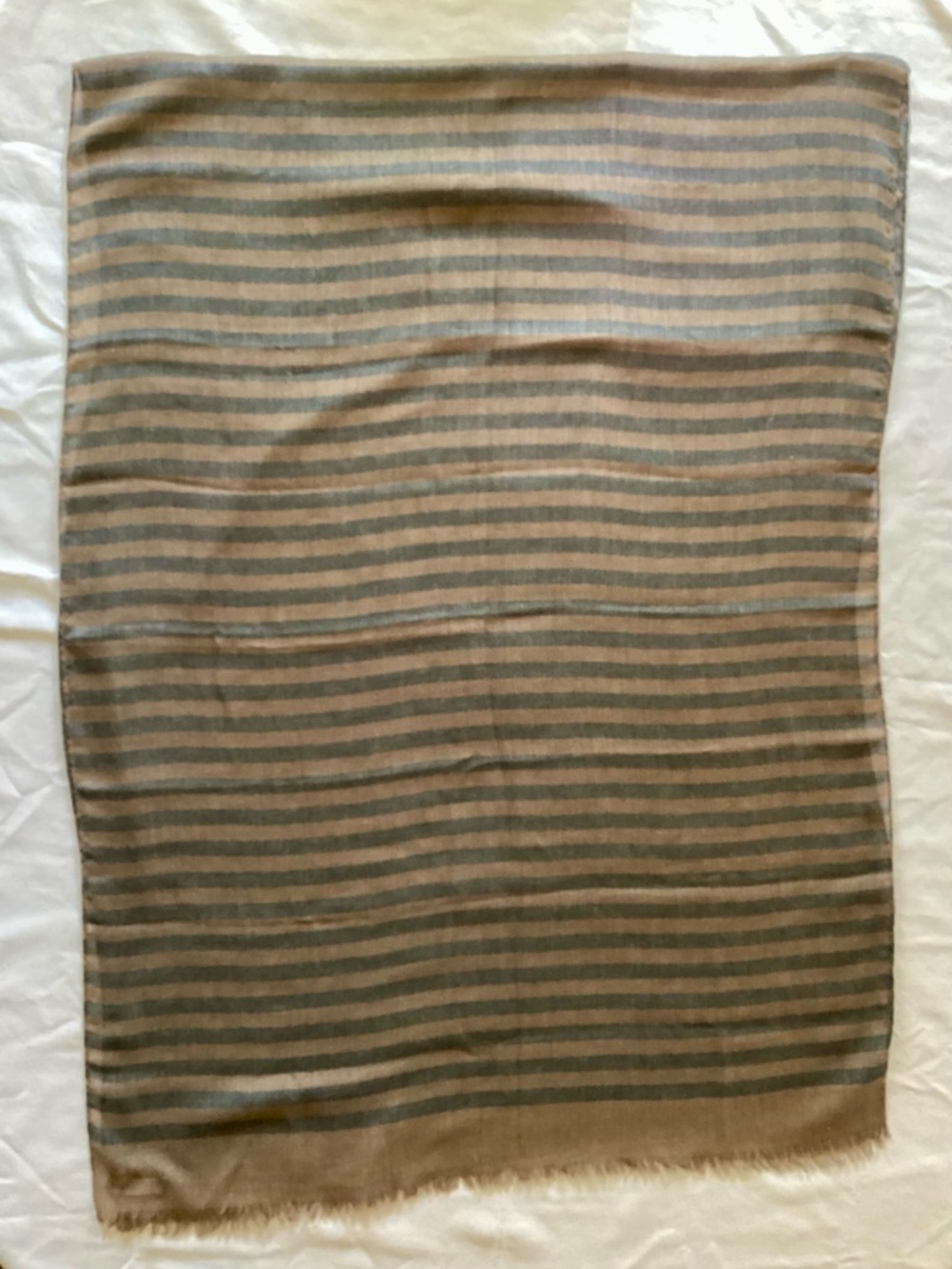 Lands' End Dual-Pattern Oversized Scarf Wrap - Stripes & Dots